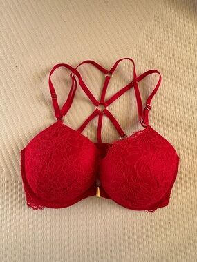Victoria's Secret Red Bombshell Push-Up Bra